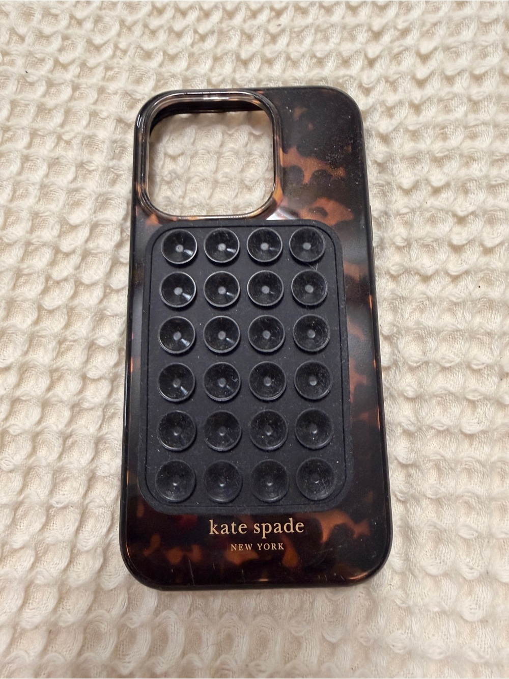 kate spade Tortoiseshell Brown and Black Bubble Grip iPhone Case
